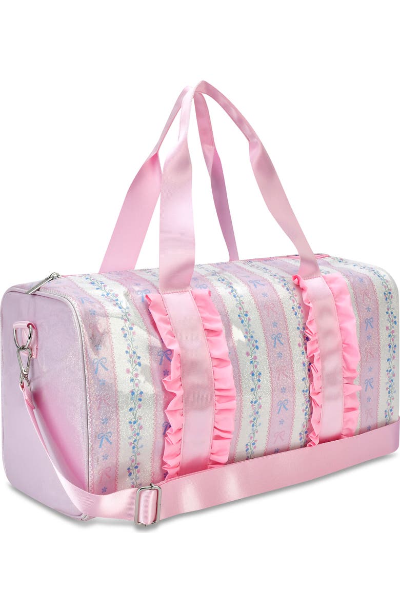 Iscream Kids' Floral Stripes Duffle Bag, Alternate, color, Pink Multi