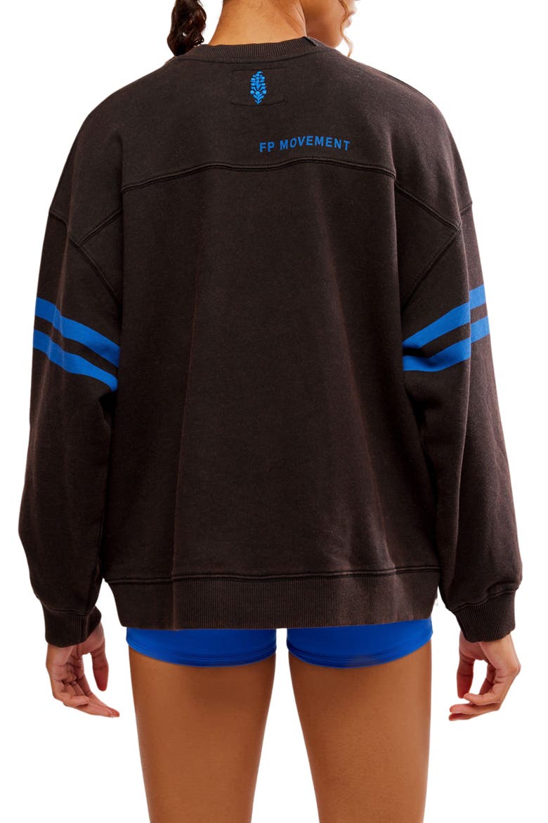 FP Movement All Star Oversize Graphic Sweatshirt, Alternate, color, BLACK/ COBALT