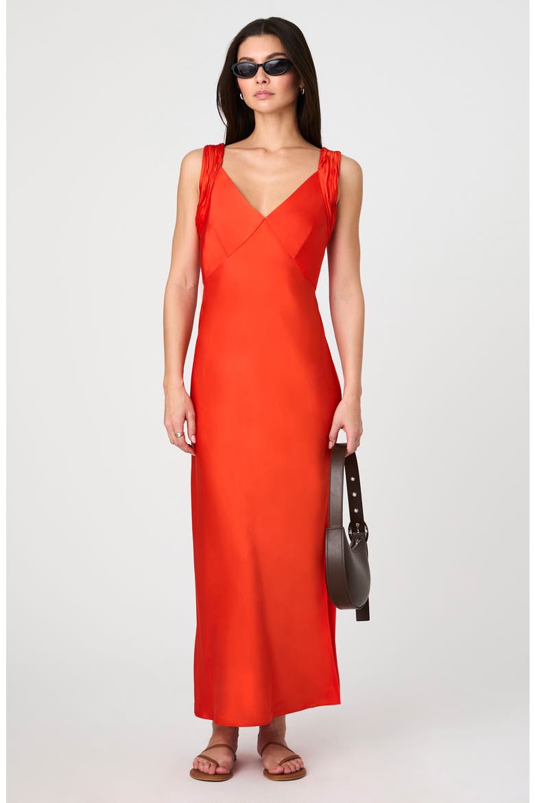 Ennis Satin Slipdress, Alternate, color, MIAMI ORANGE