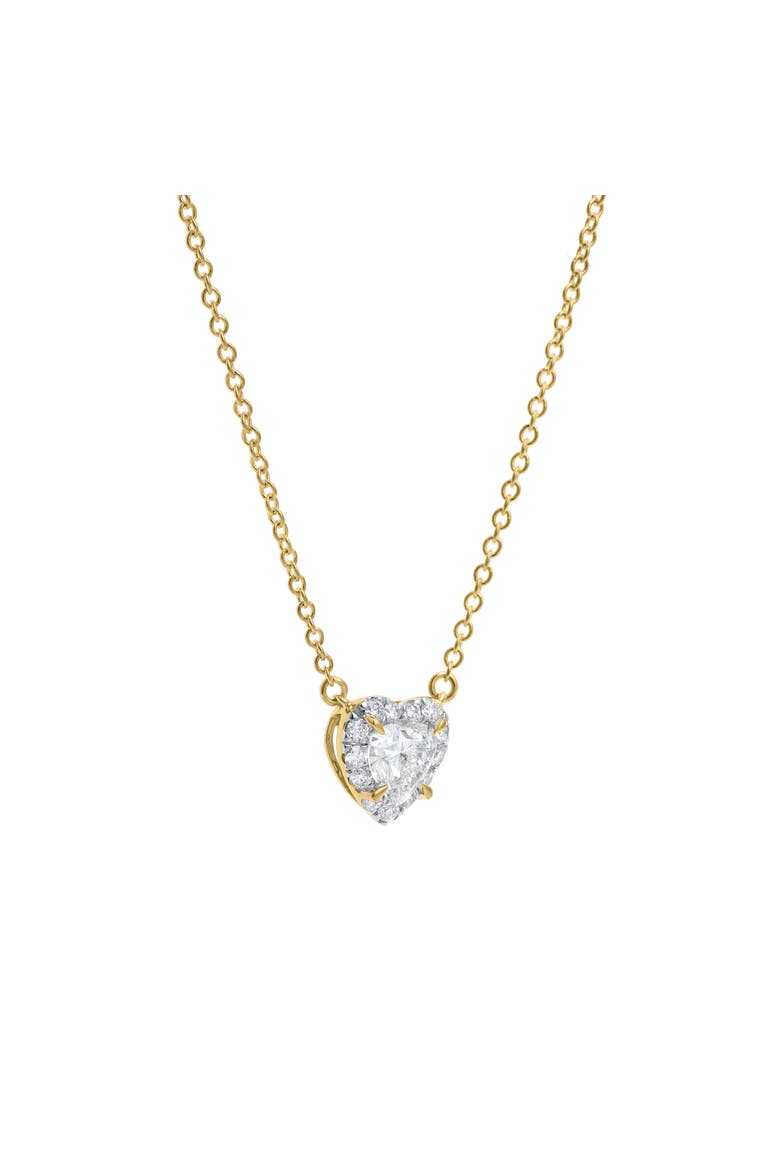 Delara 14K Gold Lab Grown Diamond Heart Necklace - 0.55 ct, Alternate, color, 14K Yellow Gold