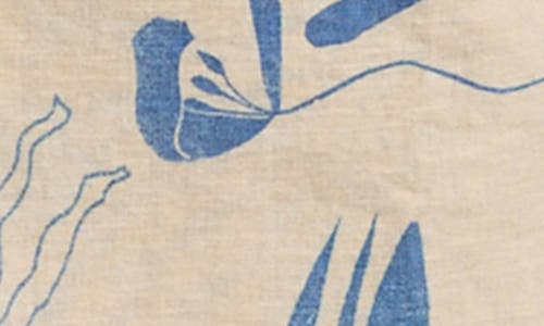 Lucky Brand Mixed Print Linen Blend Sleeveless Minidress In Blue