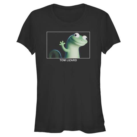 Junior's Hoppers Tom Lizard Happy and Cute Portrait  Graphic T-Shirt