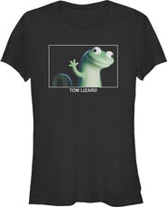 Hoppers Junior's Hoppers Tom Lizard Happy and Cute Portrait  Graphic T-Shirt