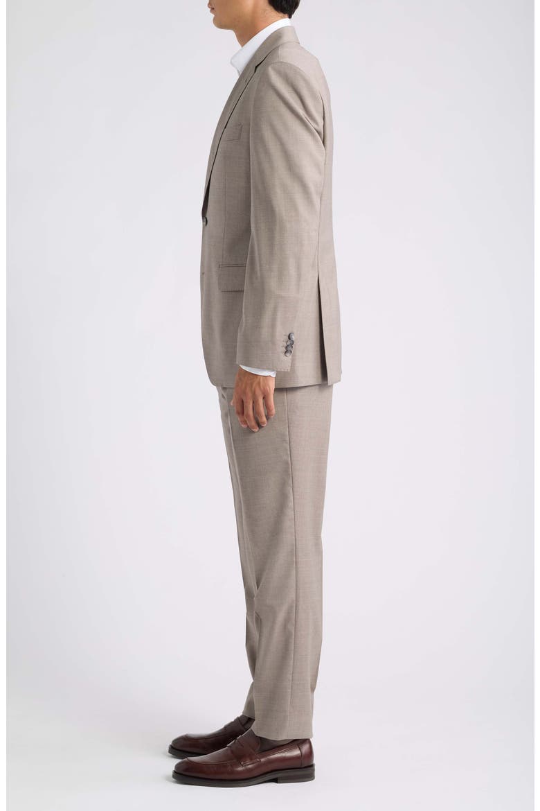 H-Jeckson Two-Button Wool Suit, Alternate, color, DARK BEIGE
