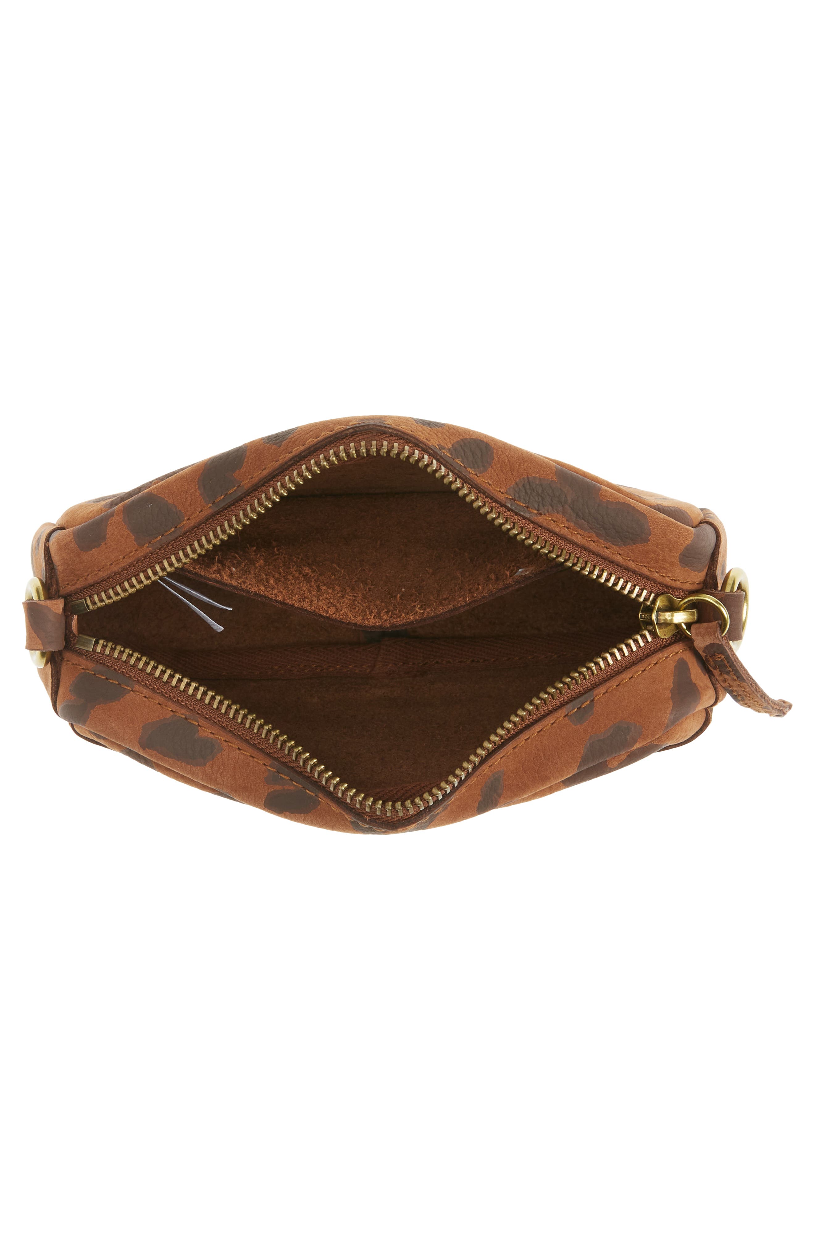 Madewell Mini The Nubuck Leopard Print Carabiner Crossbody Bag, Alternate, color, 