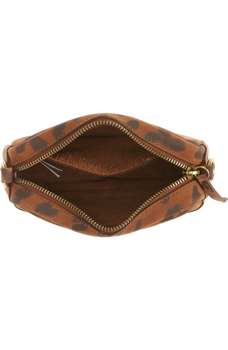 Madewell Mini The Nubuck Leopard Print Carabiner Crossbody Bag, Alternate, color,