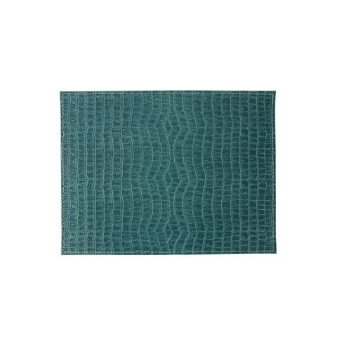 Davanti by  Crocodile Placemats Set of 6, Rectangular 16.5 x 12.5 Inch Indoor Outdoor Table Placemats