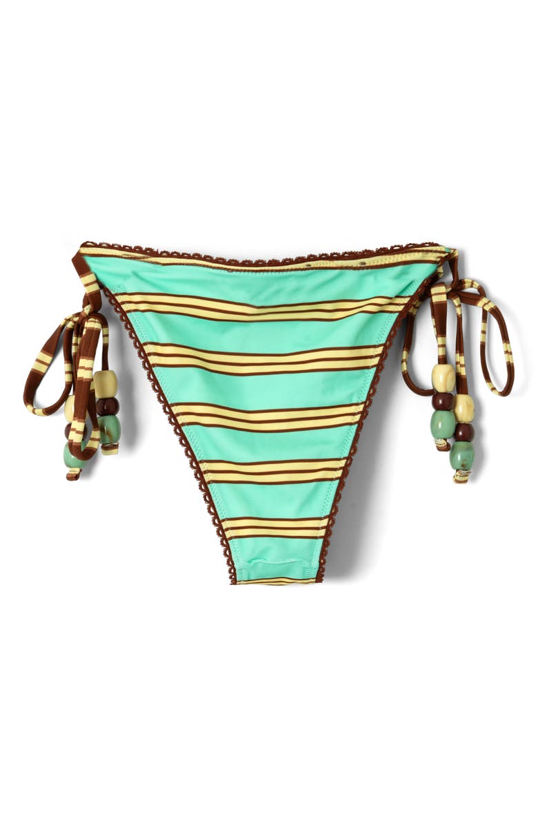 Damson Madder Trudi Stripe Reversible String Bikini Bottoms, Alternate, color, Brown/ Teal Multi