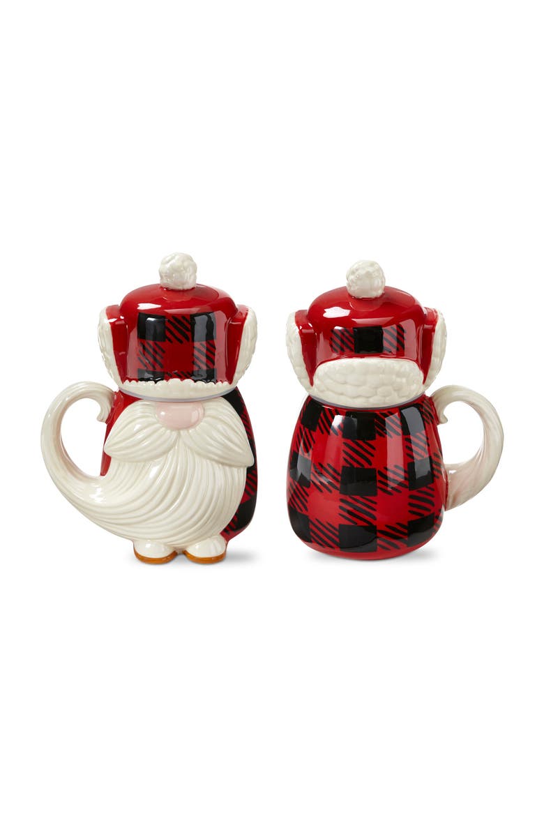 Lars Gnome Lidded Mug Ceramic Drinkware for Christmas, Alternate, color, Multicolored