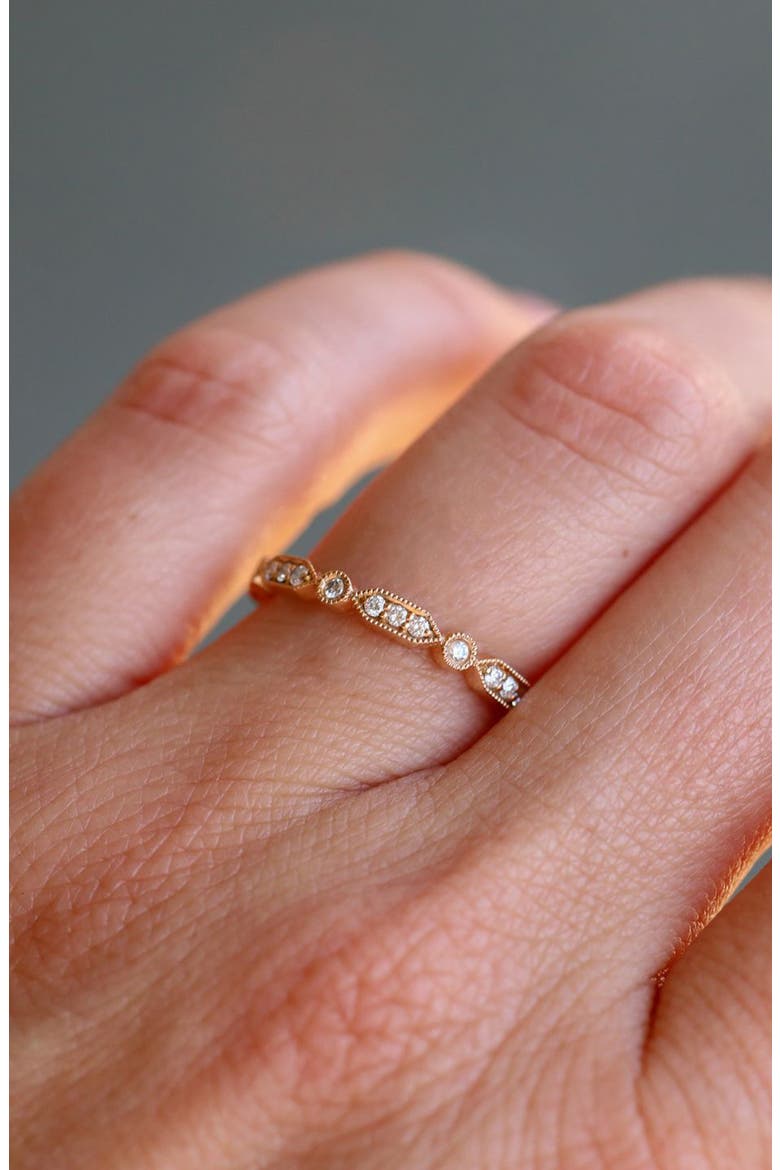 Deco Mini Diamond Band Ring, Alternate, color, YELLOW