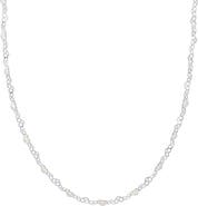 DELMAR Sterling Silver Enamel Heart Chain Necklace