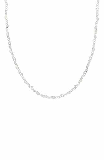 Sterling Silver Enamel Heart Chain Necklace
