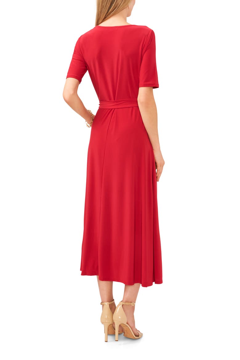 V-Neck Tie Waist Knit Dress, Alternate, color, BERRY SPICE