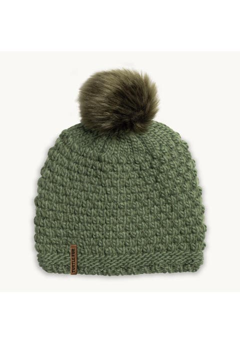 Snowfall Pom Slouch Beanie