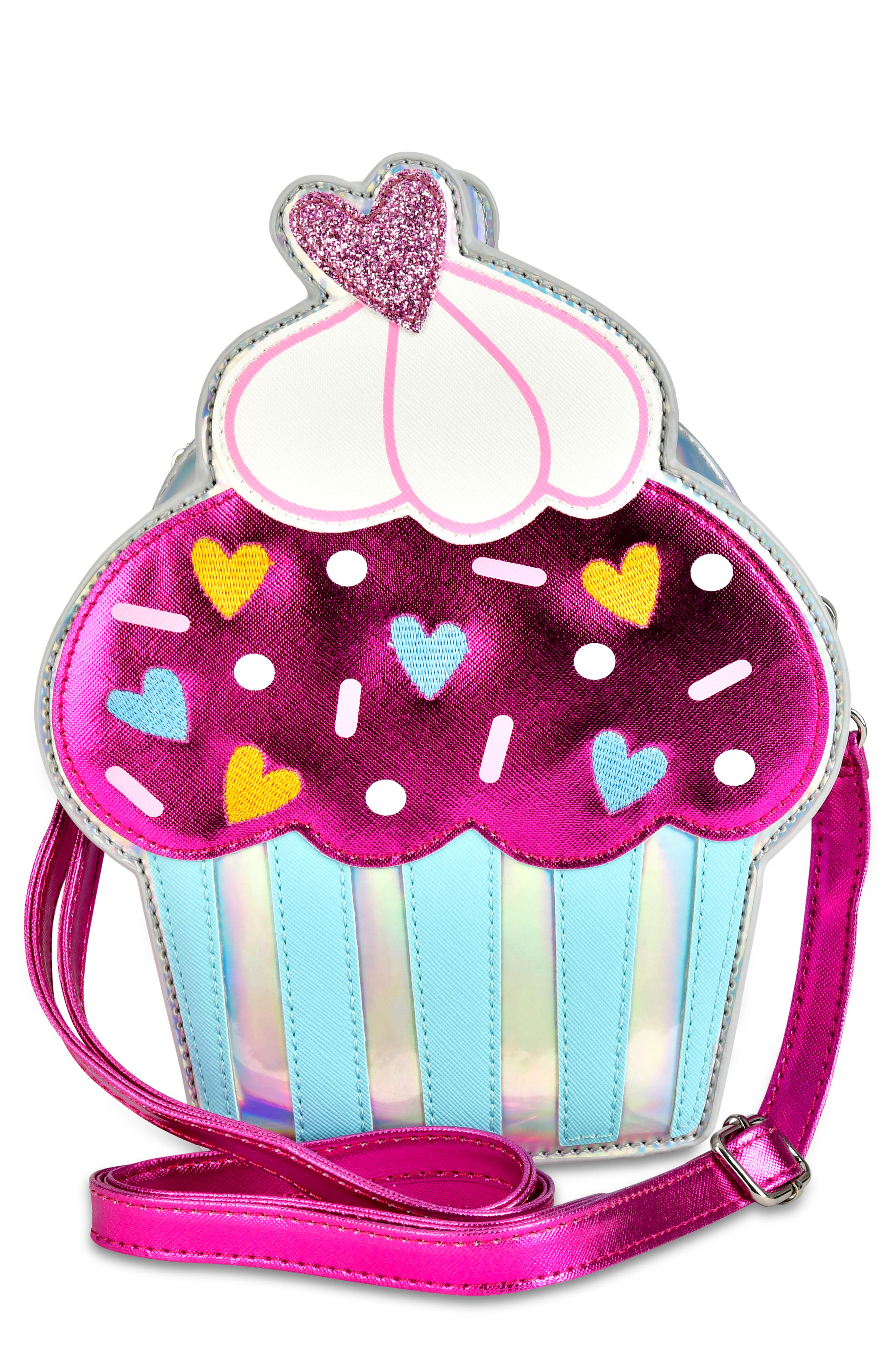 Iscream Kids' Cupcake Party Crossbody Bag, Main, color, Pink Multi