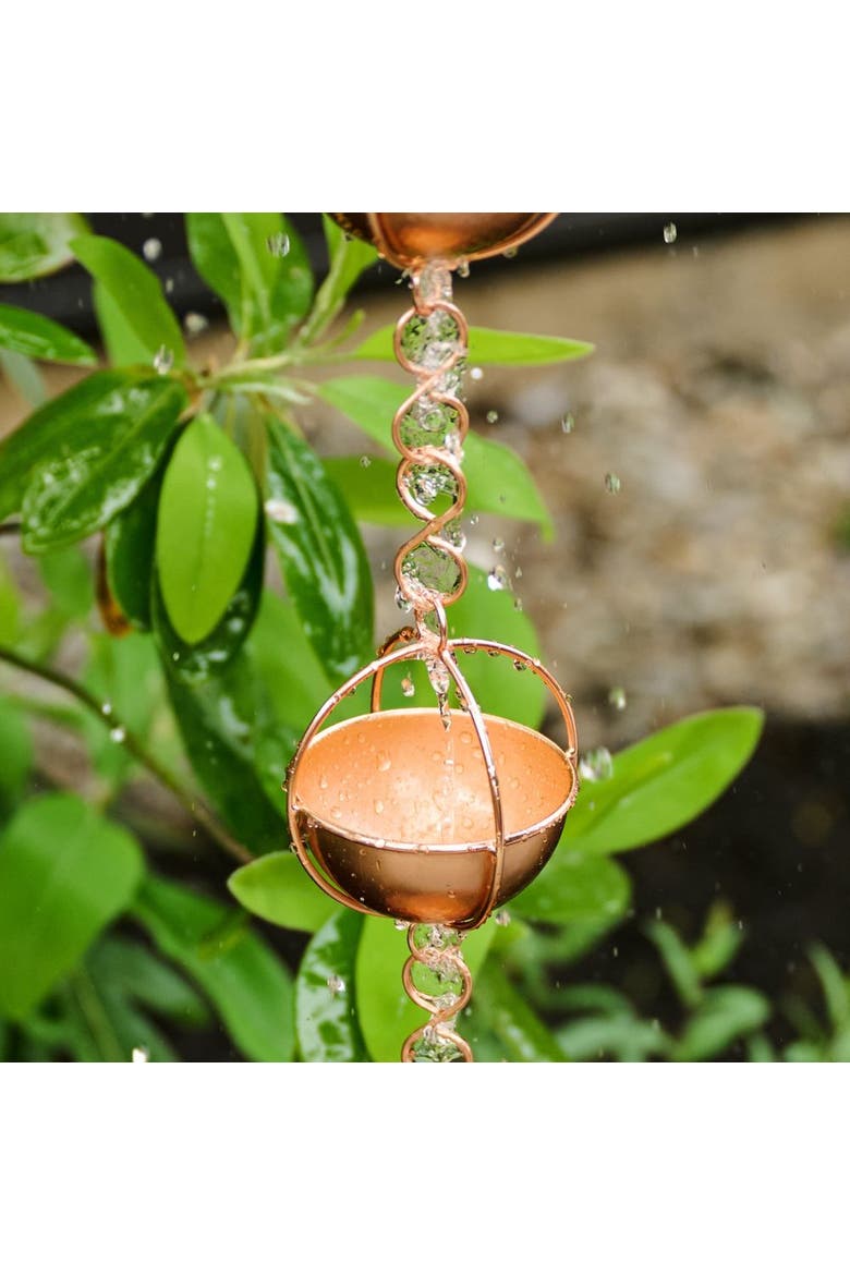 Prava Copper Rain Chain, Alternate, color, Copper