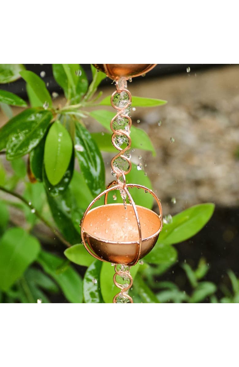 Ten Thousand Villages Prava Copper Rain Chain, Alternate, color, Copper