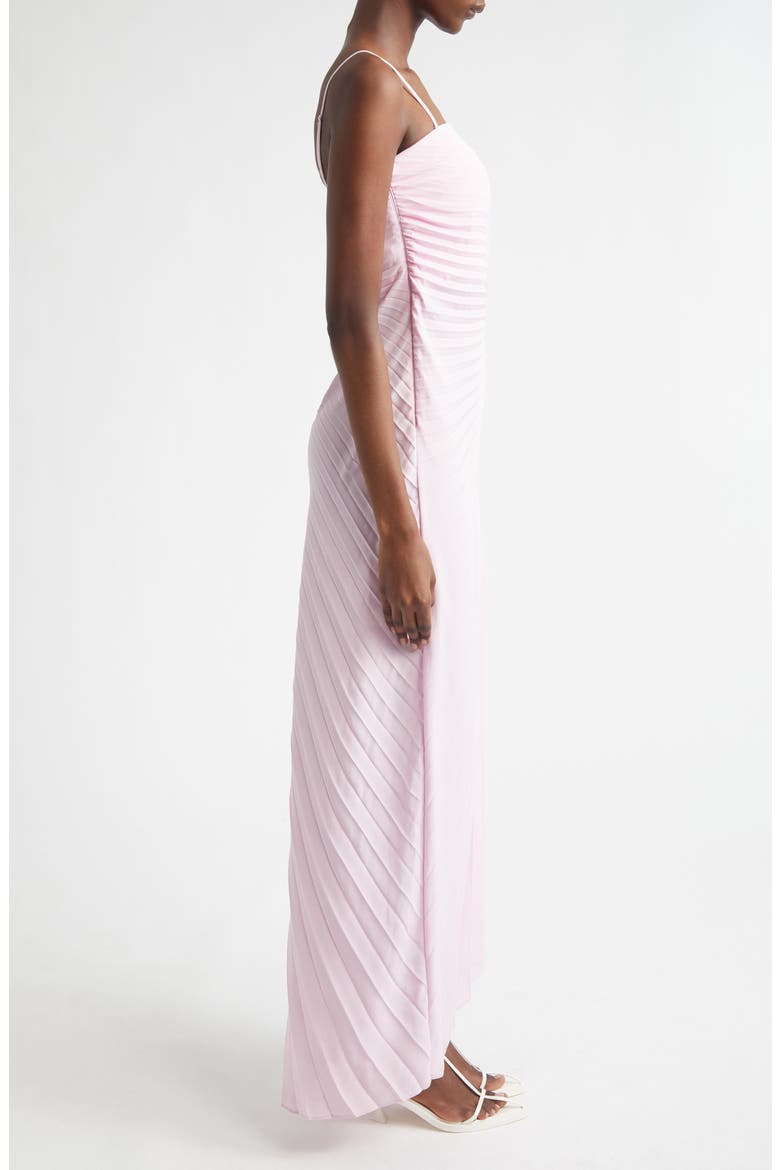 Layla Strapless Pleated Gown, Alternate, color, WISTERIA