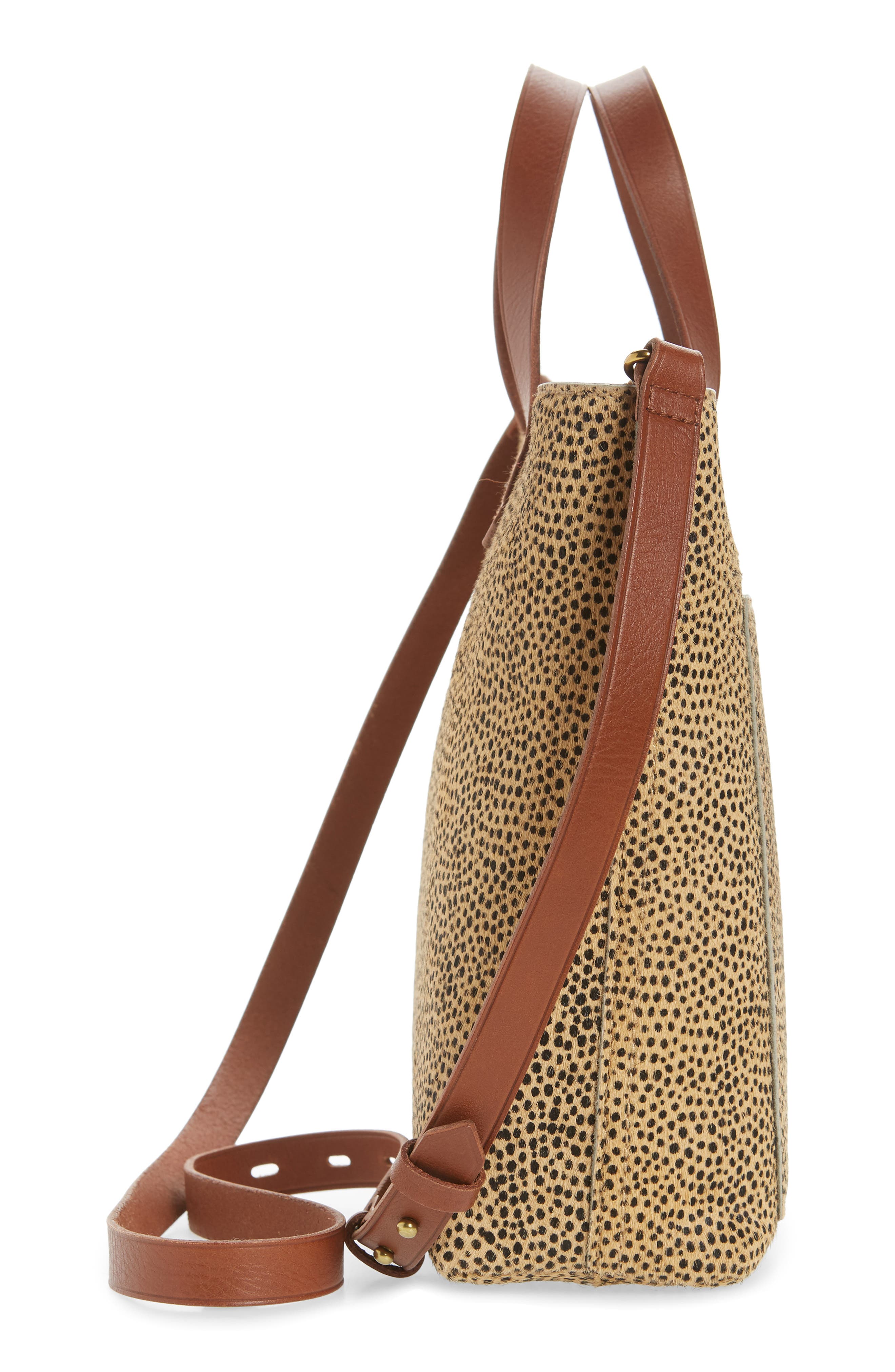 The Zip Top Small Spotted Calf Hair Transport Crossbody Bag, Alternate, color, AUTUMN GOLD MULTI