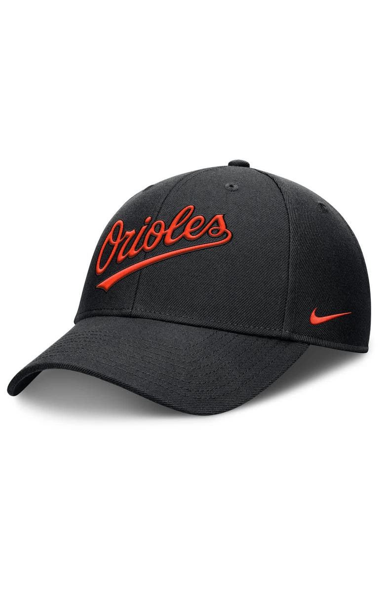 Nike Men's Nike Black Baltimore Orioles Rise Gaberdine Adjustable Hat, Alternate, color, 