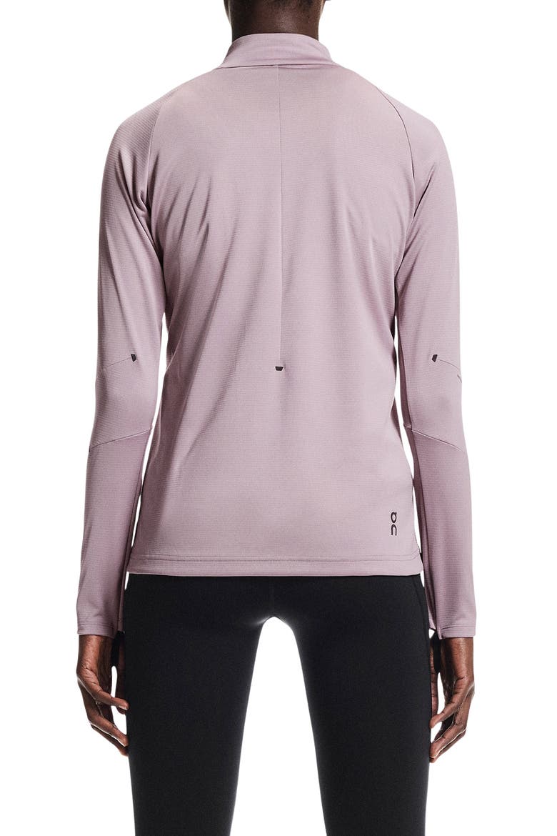 Climate Quarter Zip Running Top, Alternate, color, HERON