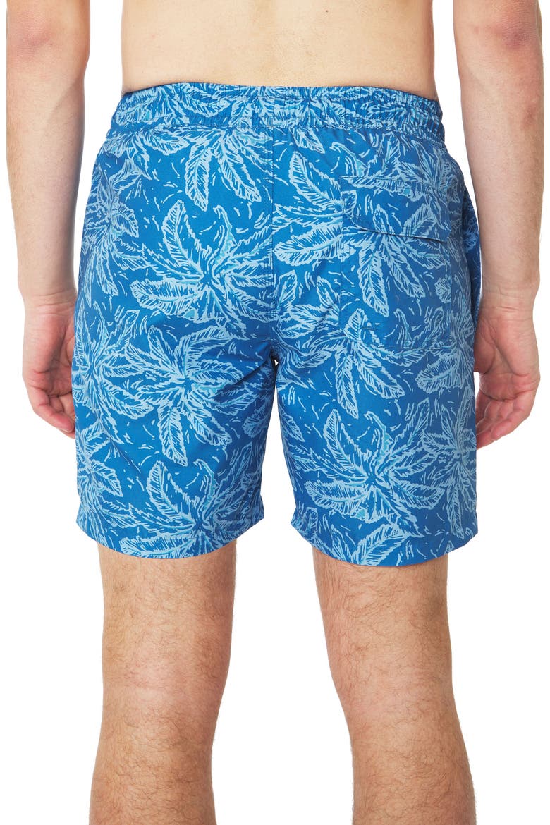 Cabo Swim Trunks, Alternate, color, NAVY PALM TREE