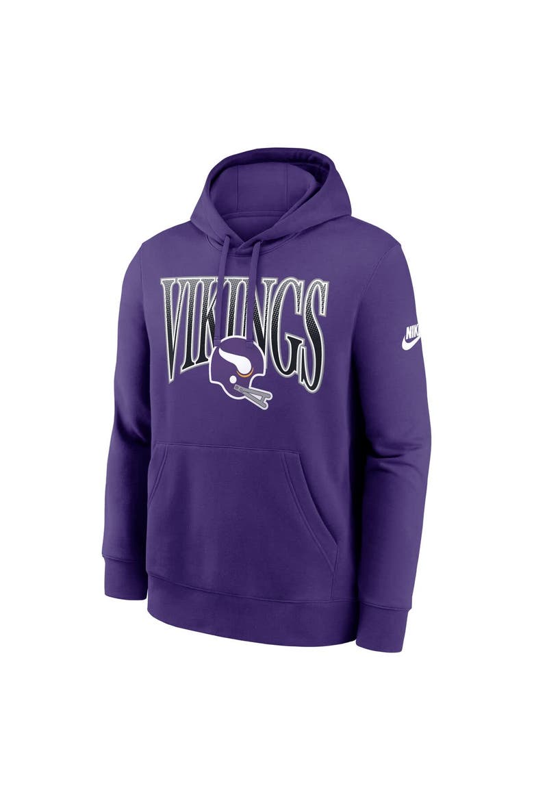 Men's Nike Purple Minnesota Vikings Full Blitz Club Fleece Pullover Hoodie, Alternate, color, Purple