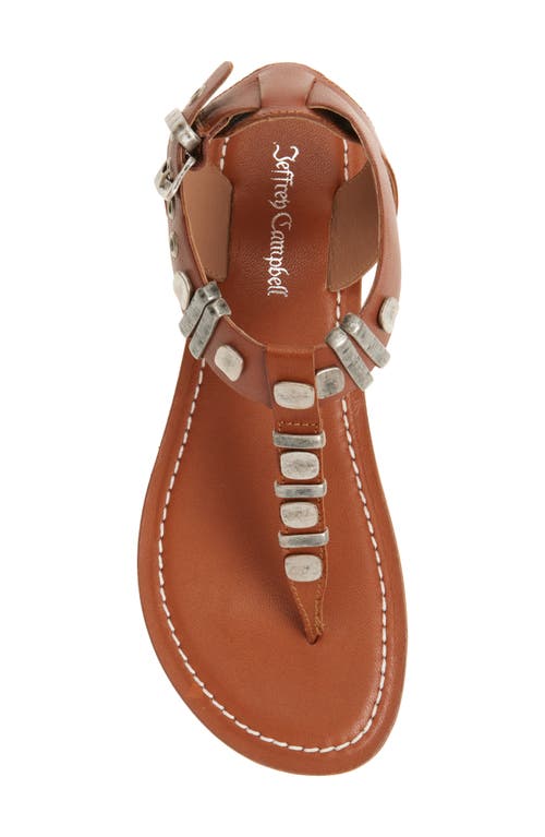 Jeffrey Campbell Leif Sandal In Cognac Combo