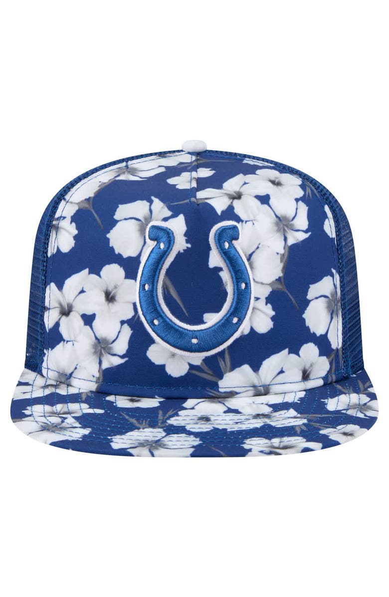 New Era Men's New Era Royal Indianapolis Colts Adventure Pattern Golfer Snapback Hat, Alternate, color, Royal
