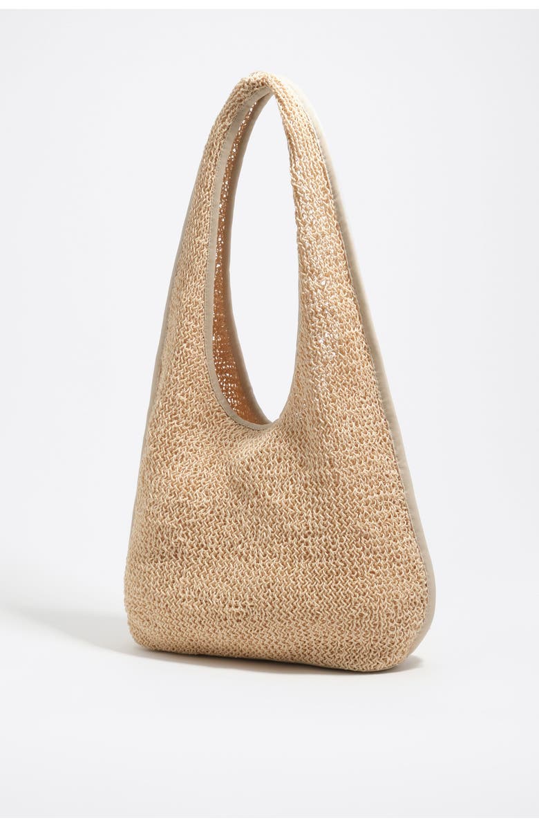 Bimba y Lola Woven Large Shoulder Bag, Alternate, color, Ivory