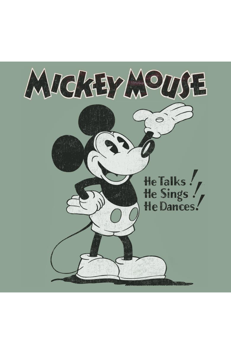 Mickey & Friends Men's Mickey & Friends Classic He Talks He Sings He Dances  Graphic T-Shirt, Alternate, color, Bay