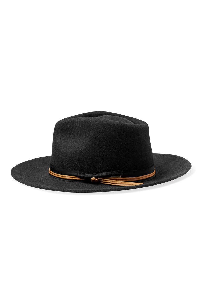 Dayton Wool Felt Fedora, Alternate, color, BLACK WORN WASH