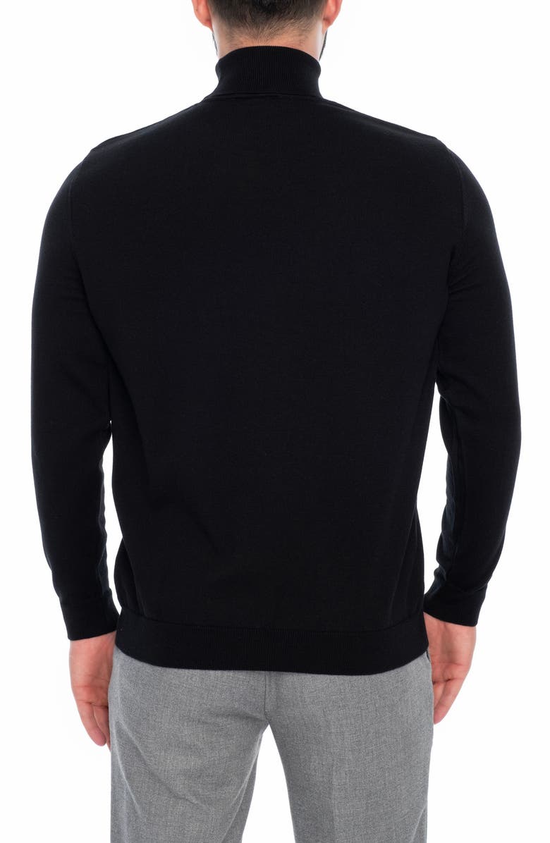 VELLAPAIS Portland Turtleneck Sweater, Alternate, color, Black