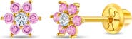In Season Jewelry 14k Flower Cluster Earrings