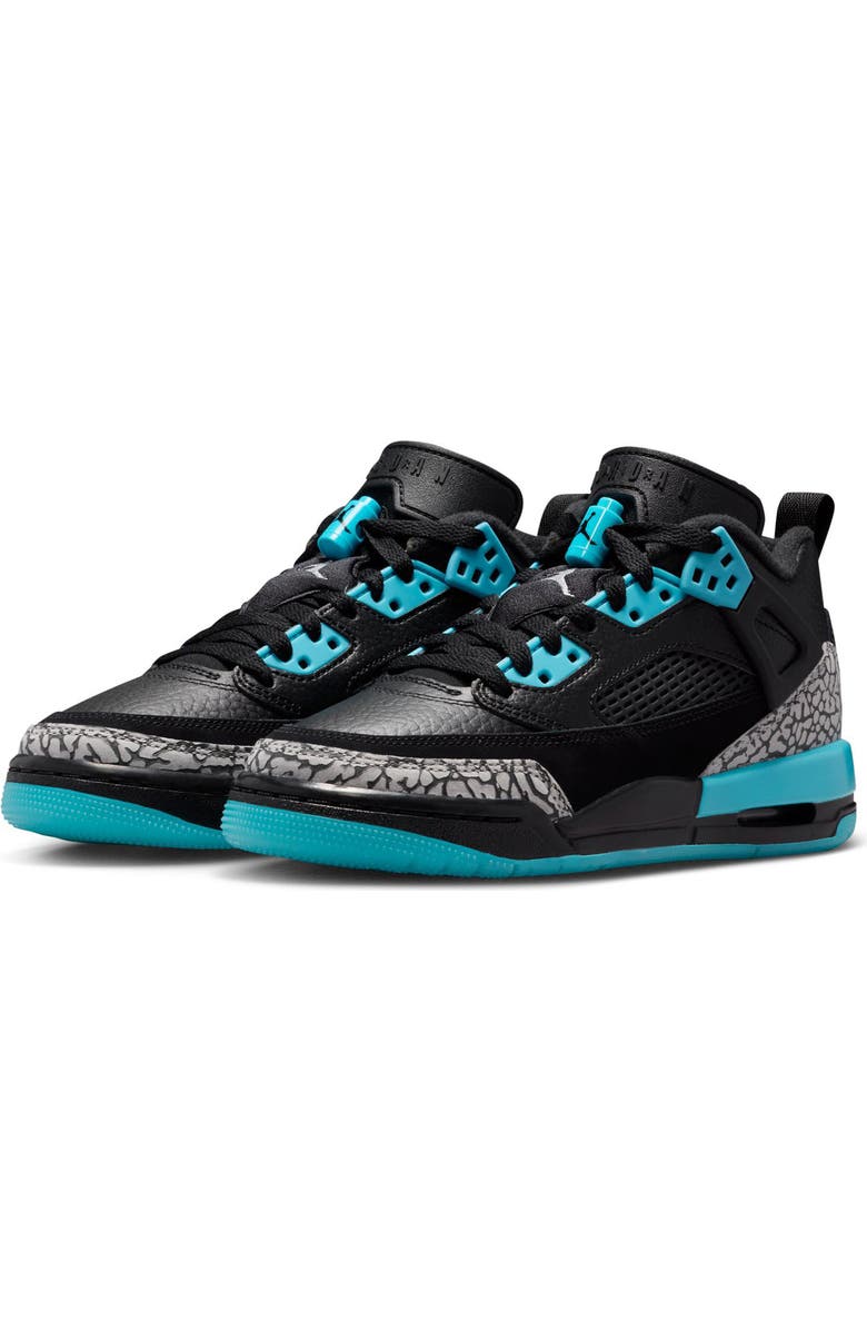 Jordan Kids' Spizike Low Sneaker, Main, color, Black/ Wolf Grey/ Blue