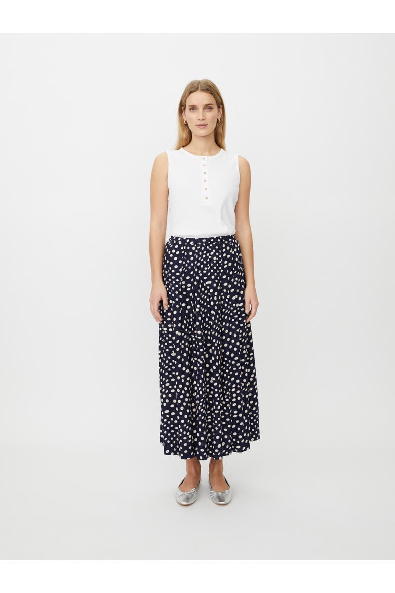 MaSiffan Polka Dot Skirt, Alternate, color, Navy Blazer