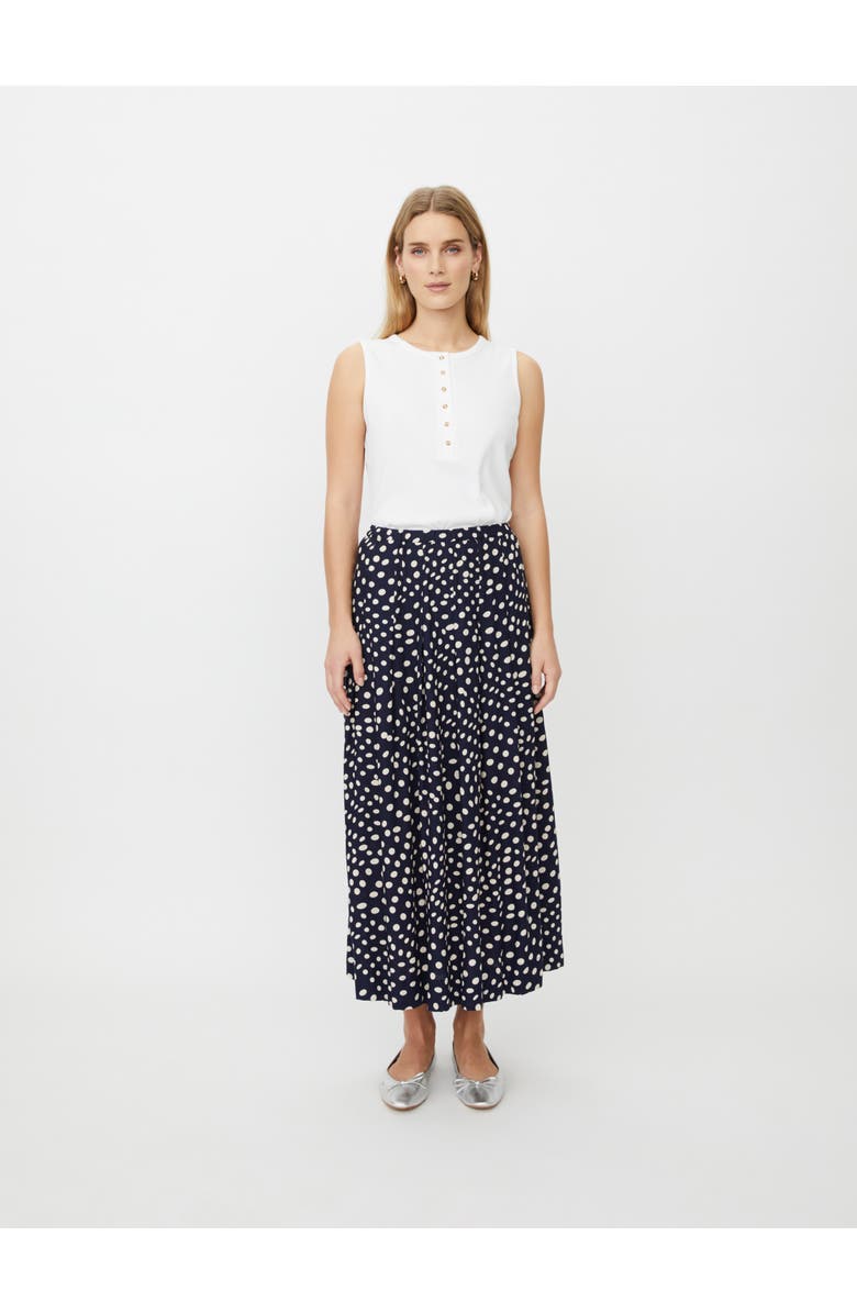 Masai Copenhagen MaSiffan Polka Dot Skirt, Alternate, color, Navy Blazer