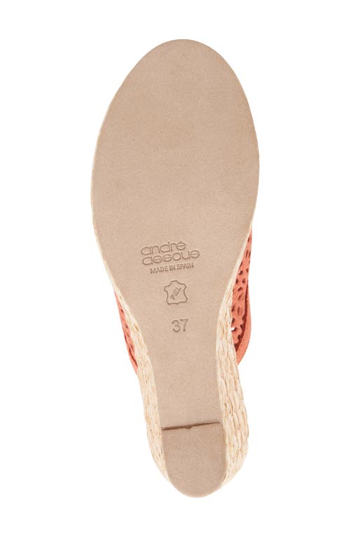 Andre Assous André Assous Nissa Espadrille Wedge Slide Sandal In Coral