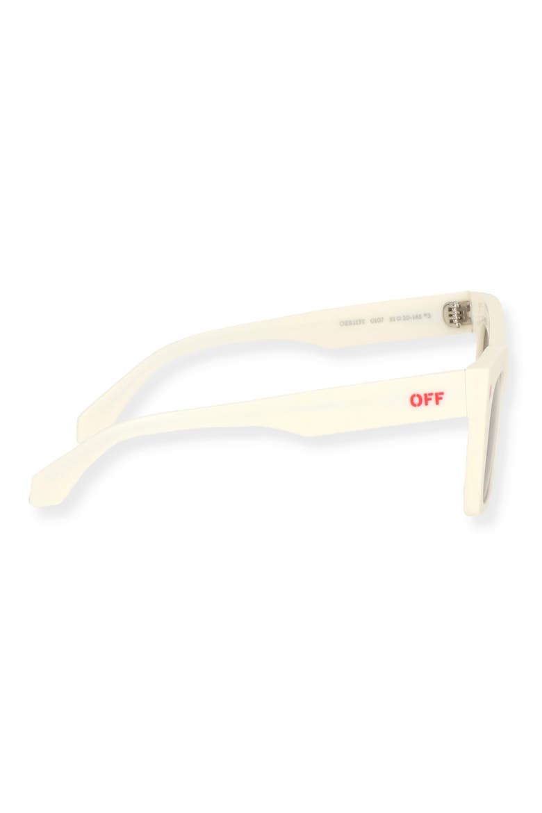 51mm Selma Square Sunglasses, Alternate, color, OFF WHITE/ DARK GREY