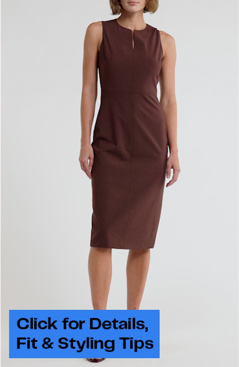 Miyani Sevona Wool Blend Midi Sheath Dress, sales video thumbnail