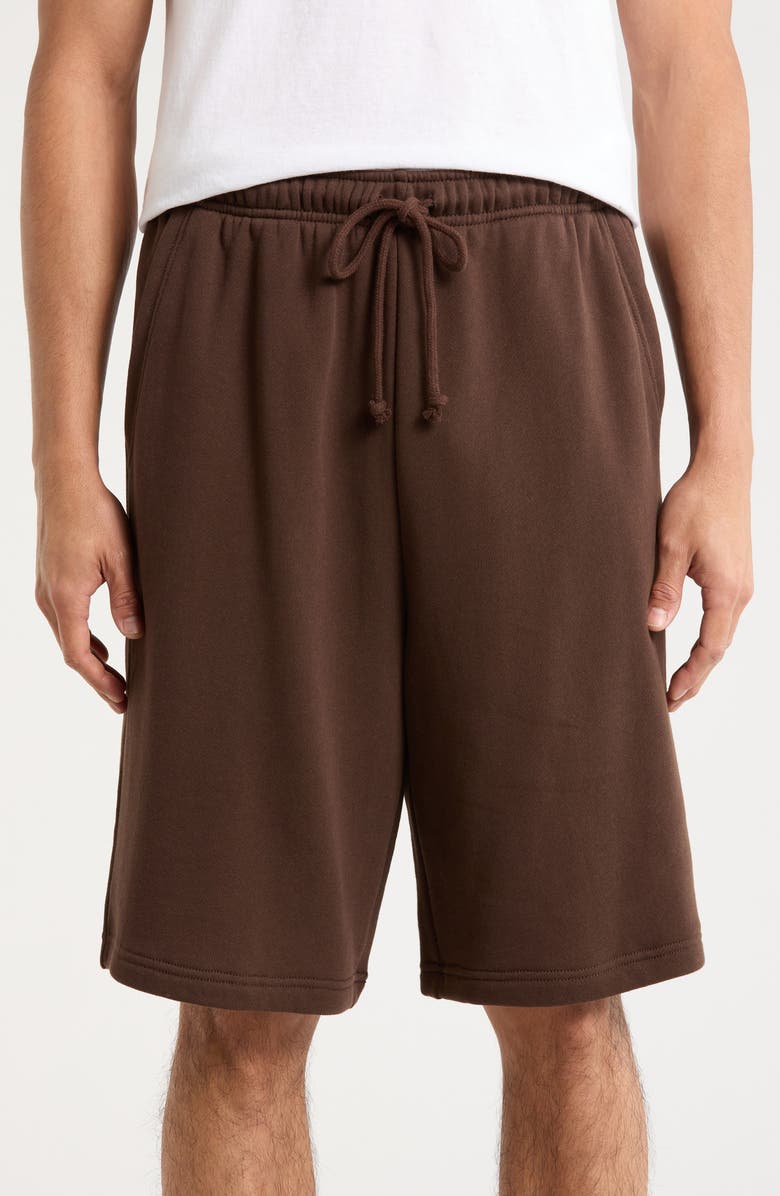 Abound Drawstring Waist Cotton Blend Shorts, Main, color, Brown Bracken