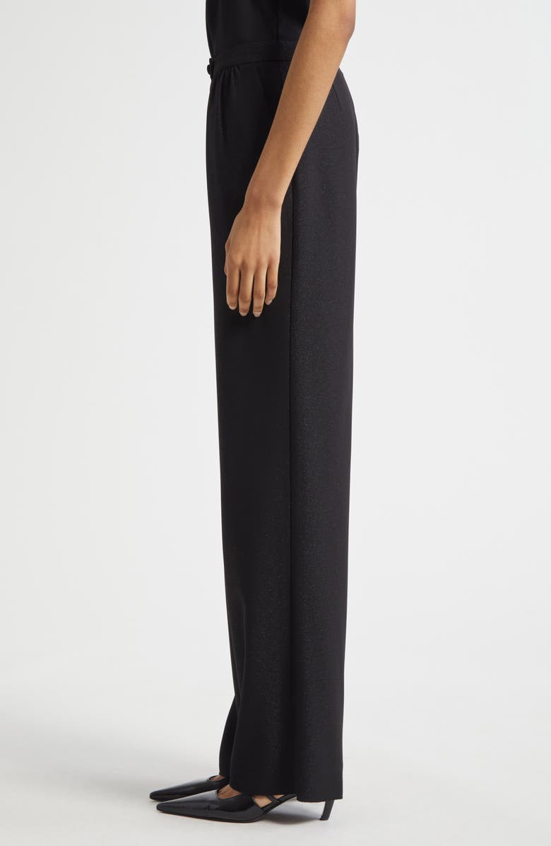 Emporio Armani Shimmer Pants, Alternate, color, Solid Black