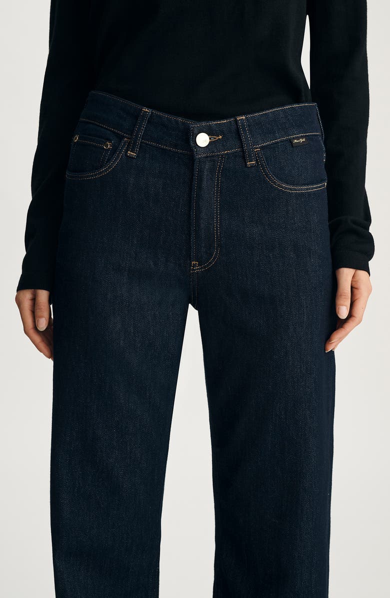 Mavi Jeans Taylor High Waist Wide Leg Jeans, Alternate, color, Dark Blue Shiny Gold Premium