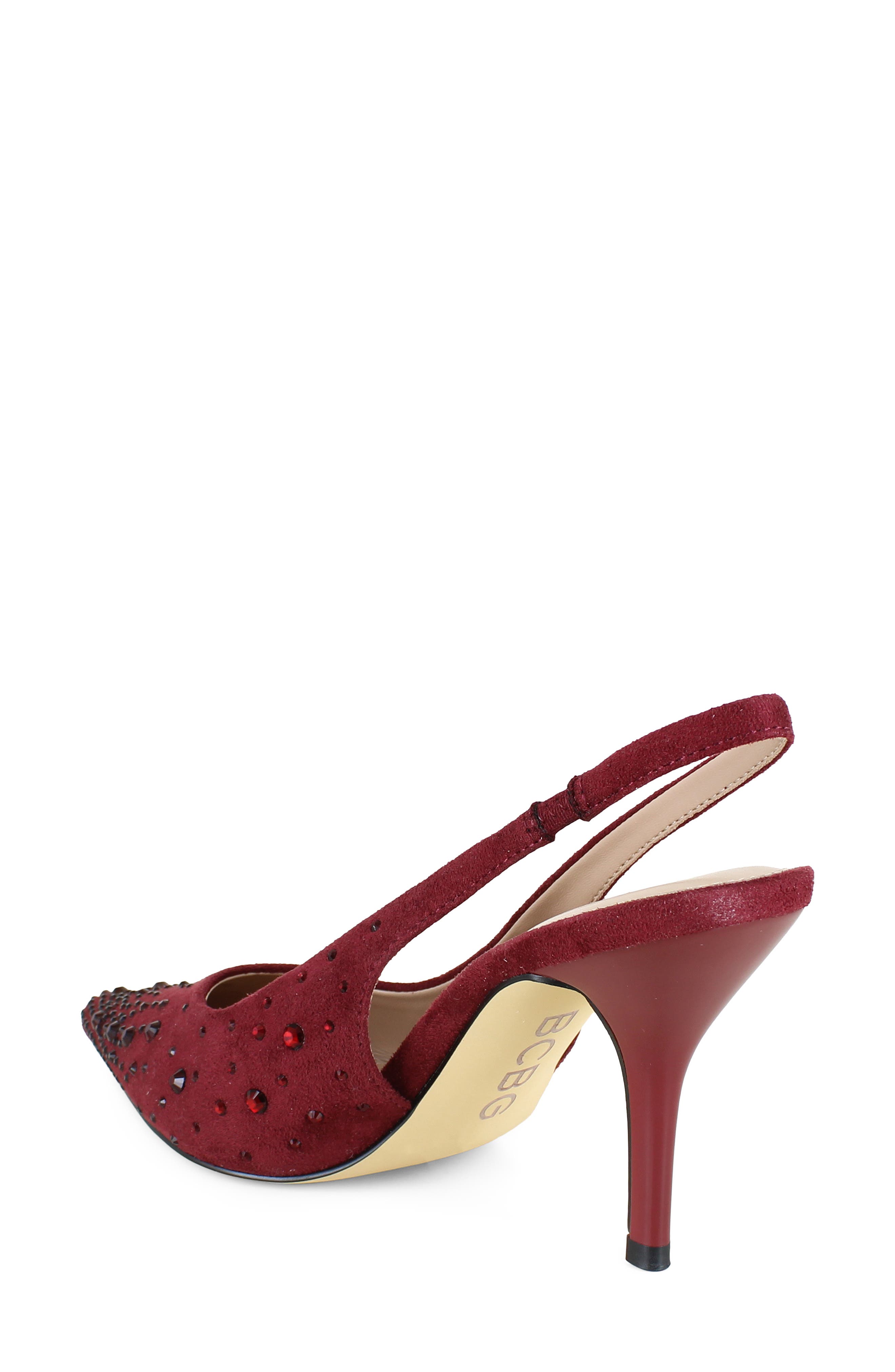 Conny Pointed Toe Slingback Pump, Alternate, color, BURGUNDY