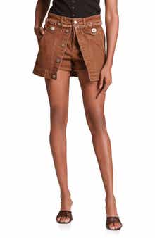 Avec Les Filles Frayed Waist Denim Skort