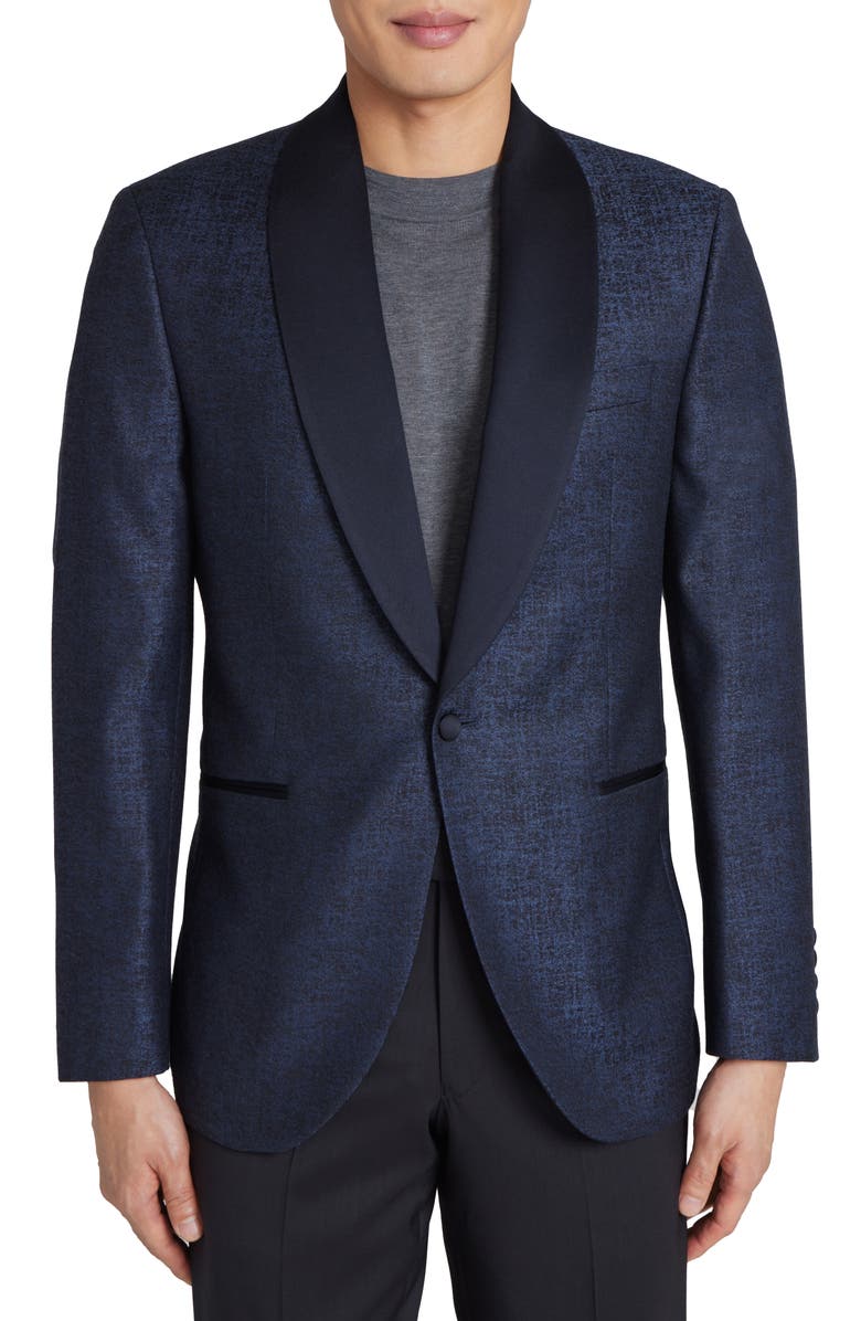 Jack Victor Ethan Shawl Collar Wool Blend Dinner Jacket, Alternate, color, 