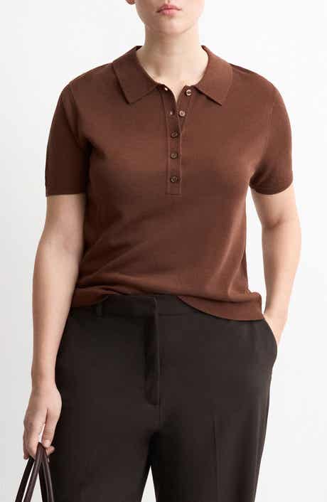 Short Sleeve Jersey Polo Sweater