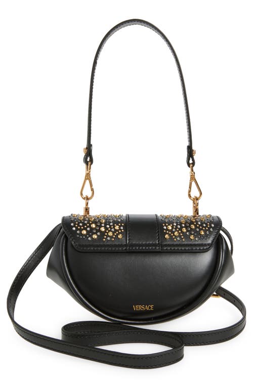 Versace Small Virtus Leather Shoulder Bag