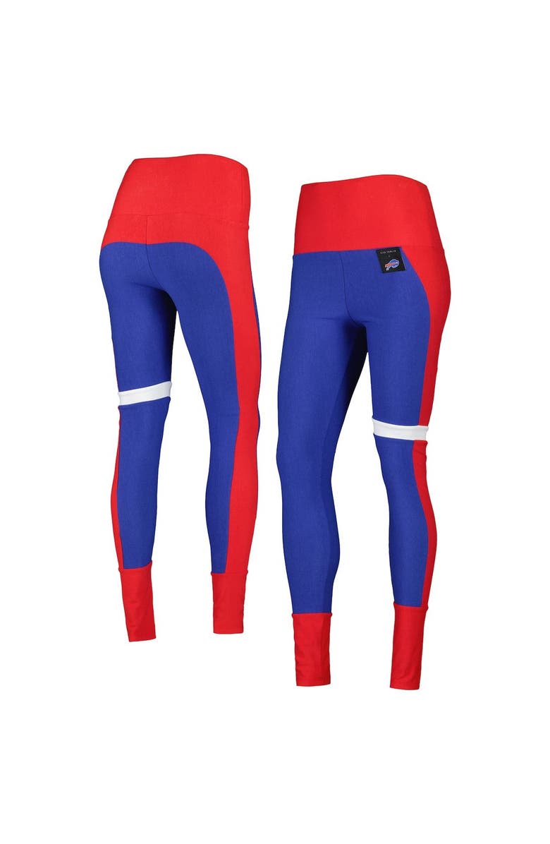 KIYA TOMLIN Women's KIYA TOMLIN Royal/Red Buffalo Bills Colorblock Tri-Blend Leggings, Main, color,