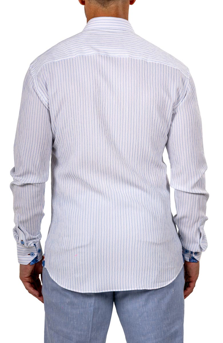 Maceoo Fibonacci Marthy Contemporary Fit Button-Up Shirt, Alternate, color, White